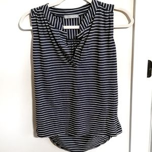 Olivia moon blue white striped small